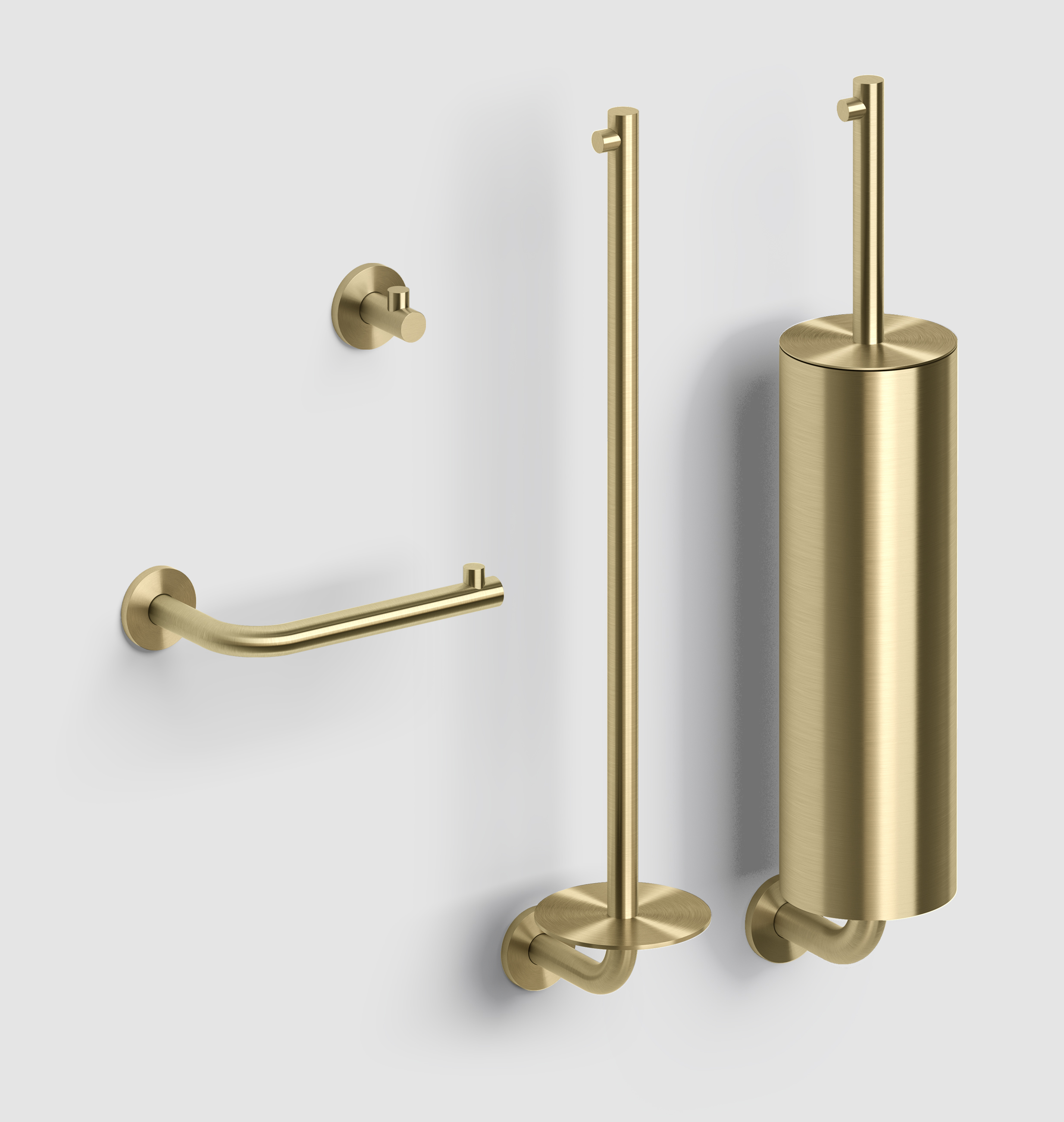 Clou Kaldur toilet accessoireset goud geborsteld PVD